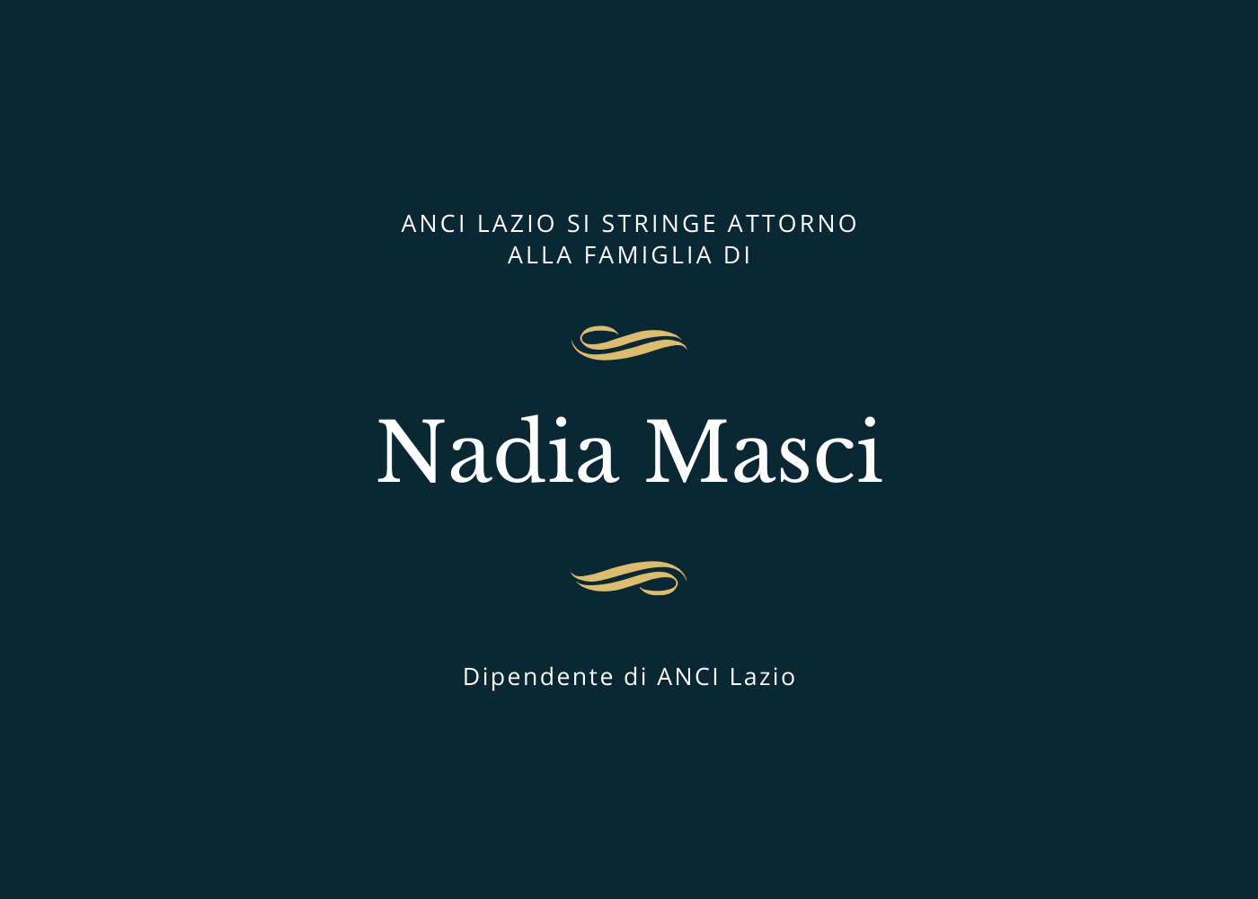 Lutto in ANCI Lazio, è mancata Nadia Masci