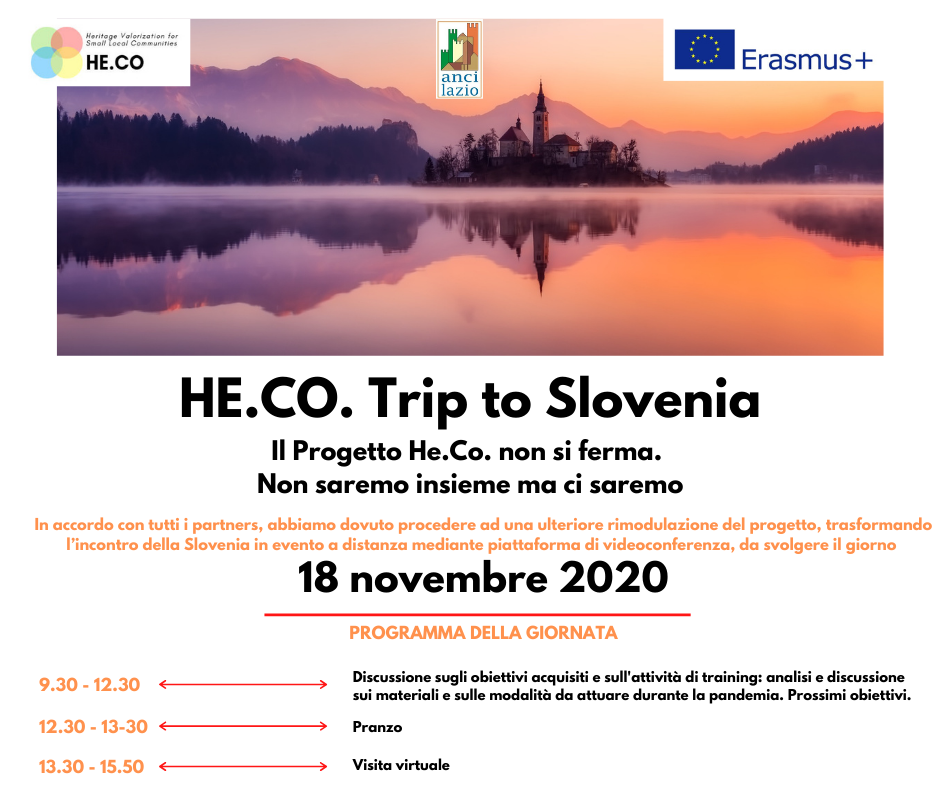Progetto He.Co. la visita in Slovenia sarà in videoconferenza